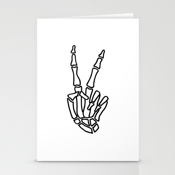 Funky Peace Sign Hipster Skeletons Wearing Floral Crowns Fedoras Sunglasses Thank You Cards 24 Assorted Blank Cards with White Envelopes 8 Designs Hipster Skeleton Peace Greeting Cards 