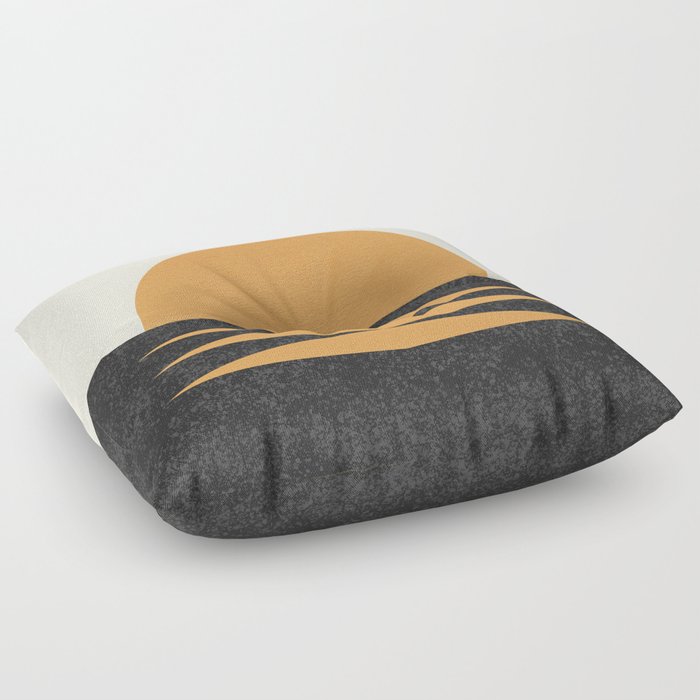 Sunset Geometric Midcentury style Floor Pillow