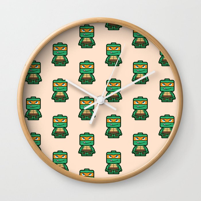Chibi Michelangelo Ninja Turtle Wall Clock By Brogressproject