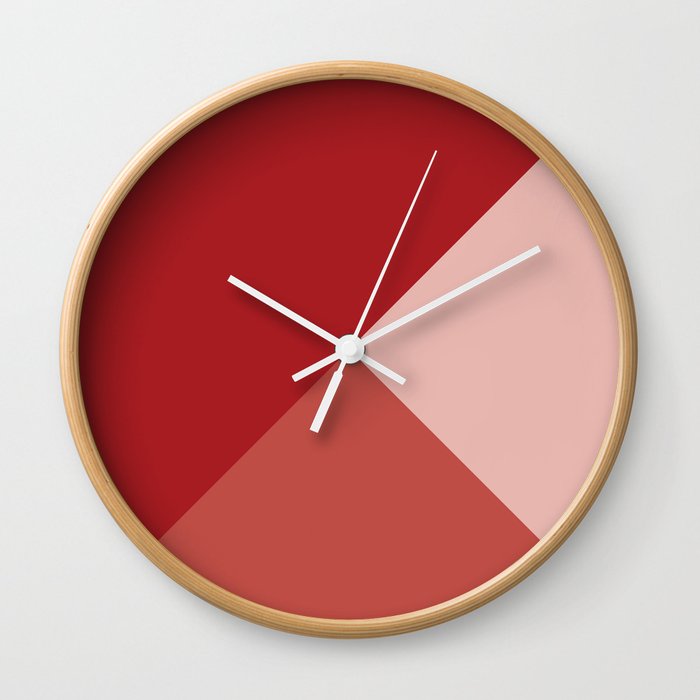Gradient Geometry - Red Wall Clock