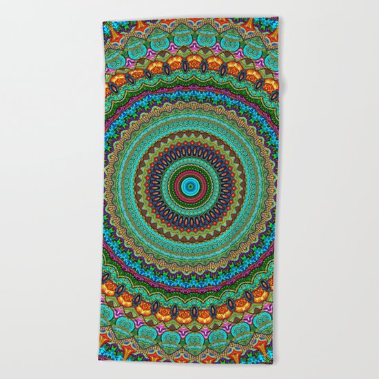 bohemian rhapsody Mandala Beach Towel
