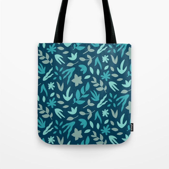 Floral Cutouts - Mid Century Modern Abstract Tote Bag