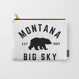 Montana Grizzly Bear Big Sky Country Established 1889 Vintage Carry-All Pouch | Billings, Greatfalls, Pride, Graphicdesign, Bear, Nature, Travel, Bigsky, Home, Cabin 