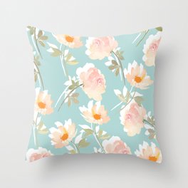 Roses and Daisys Throw Pillow