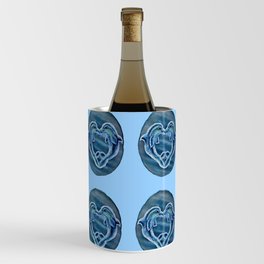 Kissing Dolphins Blue Agate  Wine Chiller