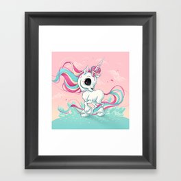 Zombie Unicorn Framed Art Print
