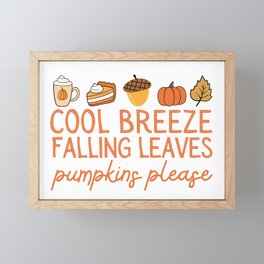 Pumpkin Pie Fall Fun Framed Mini Art Print