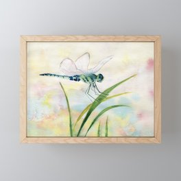 Dragonfly Watercolor  Framed Mini Art Print
