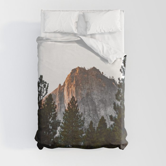 Mountain Behind the Forest (Color) Duvet Cover