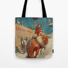 N C Wyeth Western Painting “The Rodeo” Tote Bag