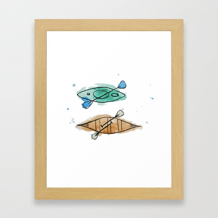 Kayaks Framed Art Print