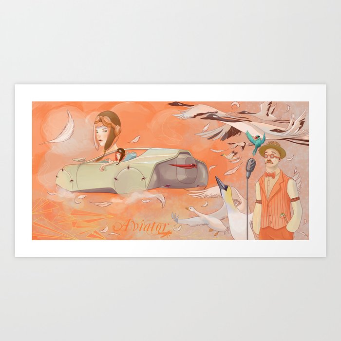 Aviator Orange Art Print