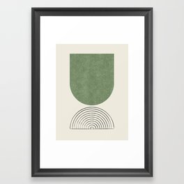 Arch balance green 2 Framed Art Print