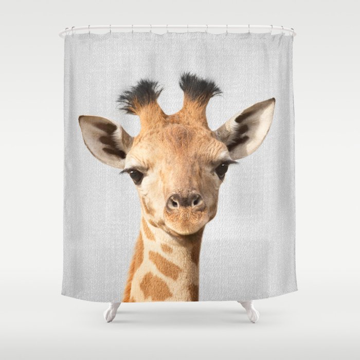 Baby Giraffe - Colorful Shower Curtain