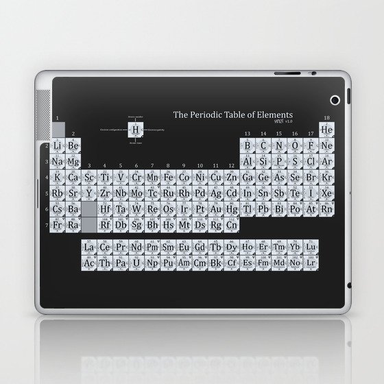 Grayscale Periodic Table of Elements Laptop & iPad Skin