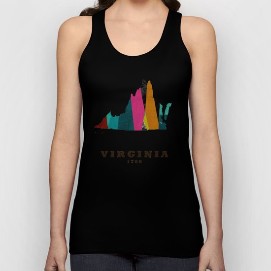 Virginia state map modern Unisex Tank Top