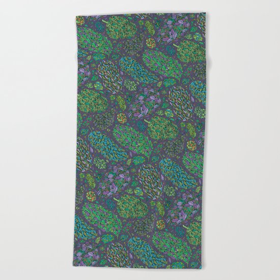 Nugs in Green Beach Towel
