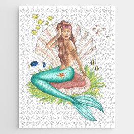 Mermaid on Her Throne Jigsaw Puzzle