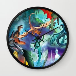 Wings-Of-Fire all dragon Wall Clock