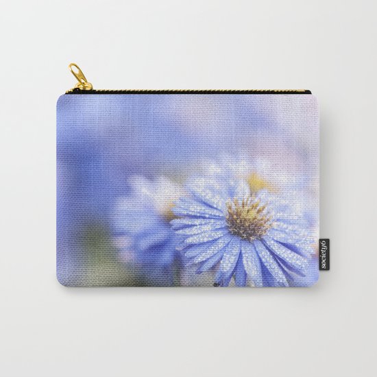 Blue Aster in LOVE - Flowers Flower Floral Carry-All Pouch
