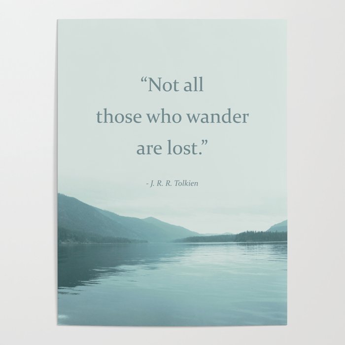 Blue Lake + Tolkien Quote Poster