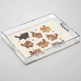 The year of big cat cubs Acrylic Tray