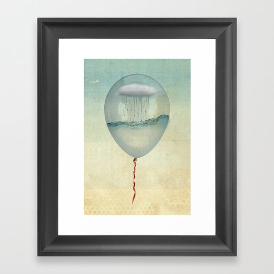 the balloon half full Framed Art Print