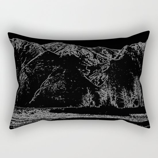 Knik River Mts. Pop Art - 4 Rectangular Pillow