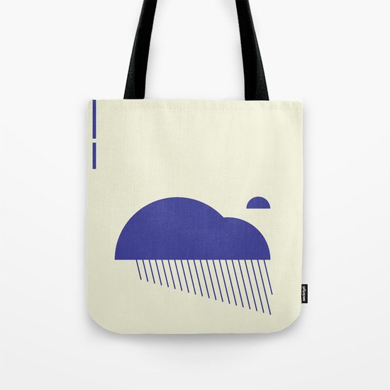 Minimal Clouds Rain Tote Bag