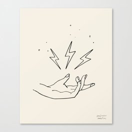 Hand Lightning Power Art Print Canvas Print