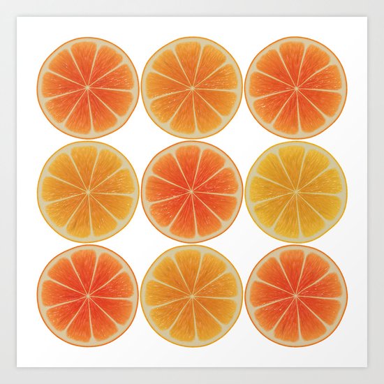 Oranges oranges Art Print