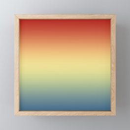 Aega - Colorful Classic Abstract Minimal Retro 70s Color Gradient Framed Mini Art Print