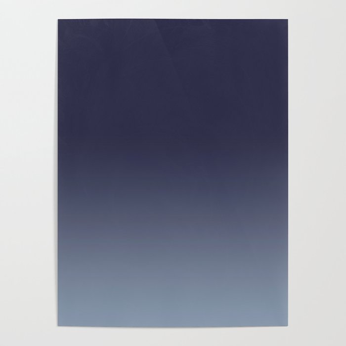 Background Color, Monochrome Navy Blue Poster