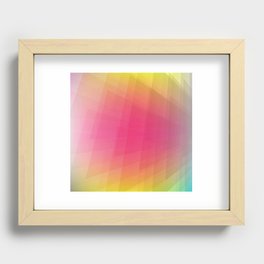 PINK MAGRENTA AND YELLOW ANGULAR BACKGROUND. Recessed Framed Print