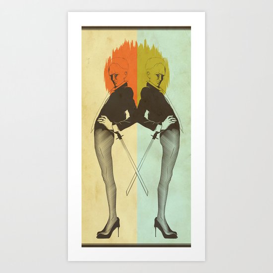 Samurai Girl Art Print