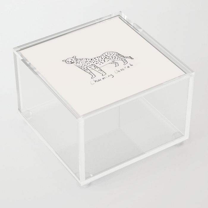 Charming cheetah Acrylic Box