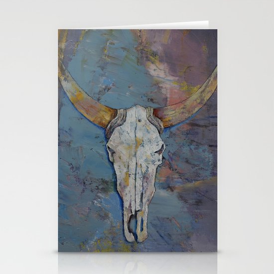 Steer Skull Stationery Cards