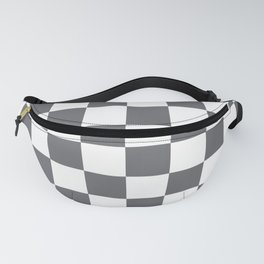 Poppy Seed Gray and White Checkered Chess Fanny Pack