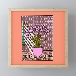 Scorpio Plant Framed Mini Art Print