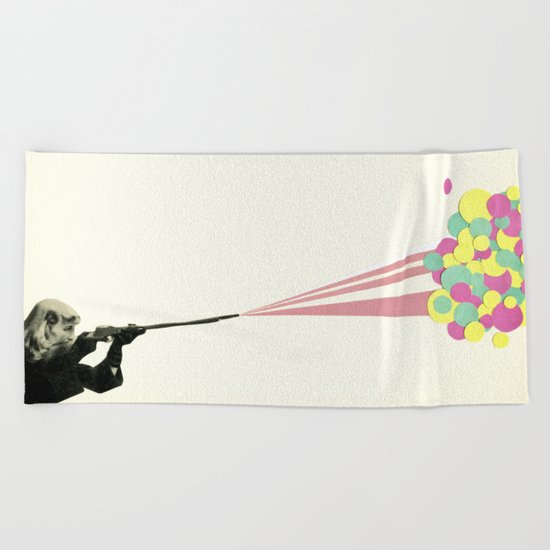Water Fight Beach Towel