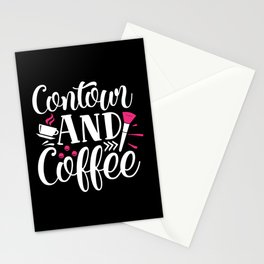 Contour And Coffee Pretty Beauty Quote Stationery Card