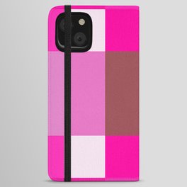 Pink Block H iPhone Wallet Case