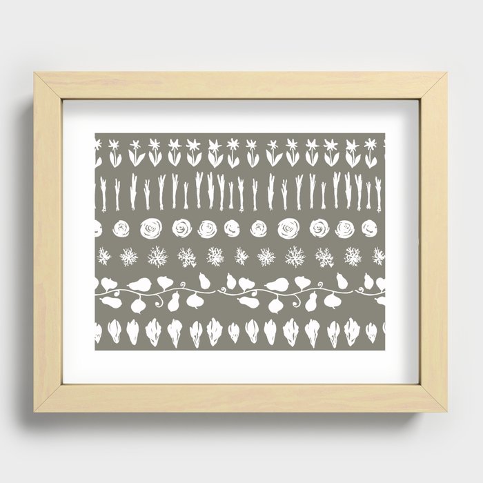 Row by Row in Loam Recessed Framed Print