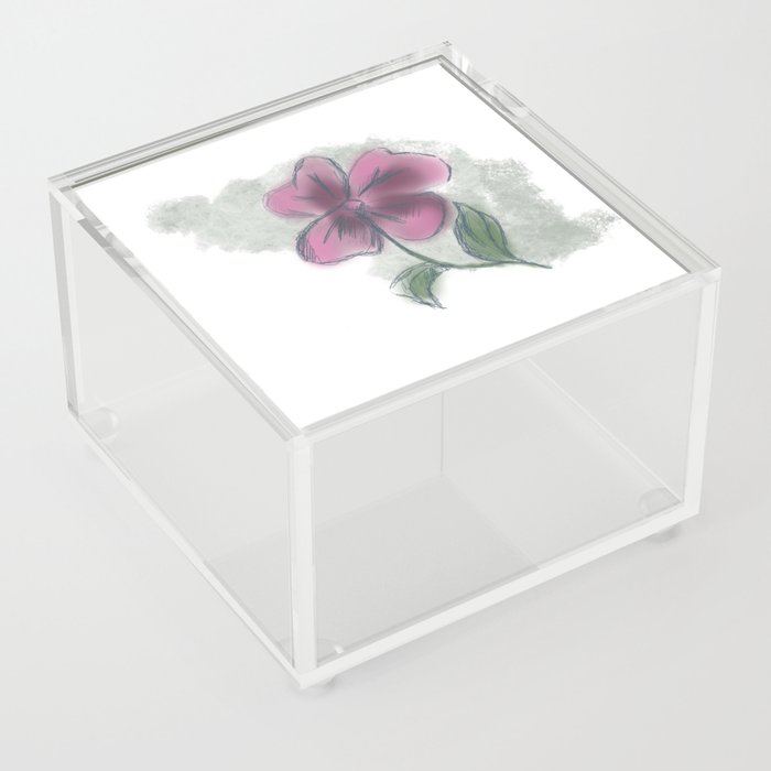 Purple Flower Acrylic Box