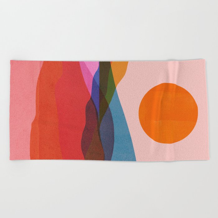 Abstraction_OCEAN_Beach_Minimalism_001 Beach Towel