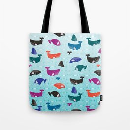 Whale Yes! Waves Tote Bag
