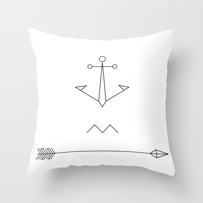 Arrow - Anchor Throw Pillow