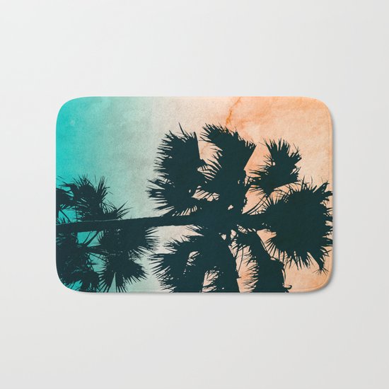 Palms on the beach Bath Mat