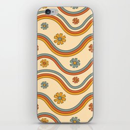 70s Retro Floral Pattern 07 iPhone Skin