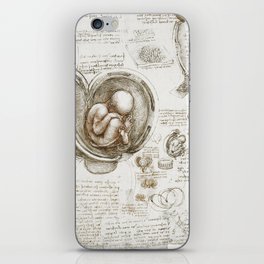 Studies of the Foetus in the Womb iPhone Skin